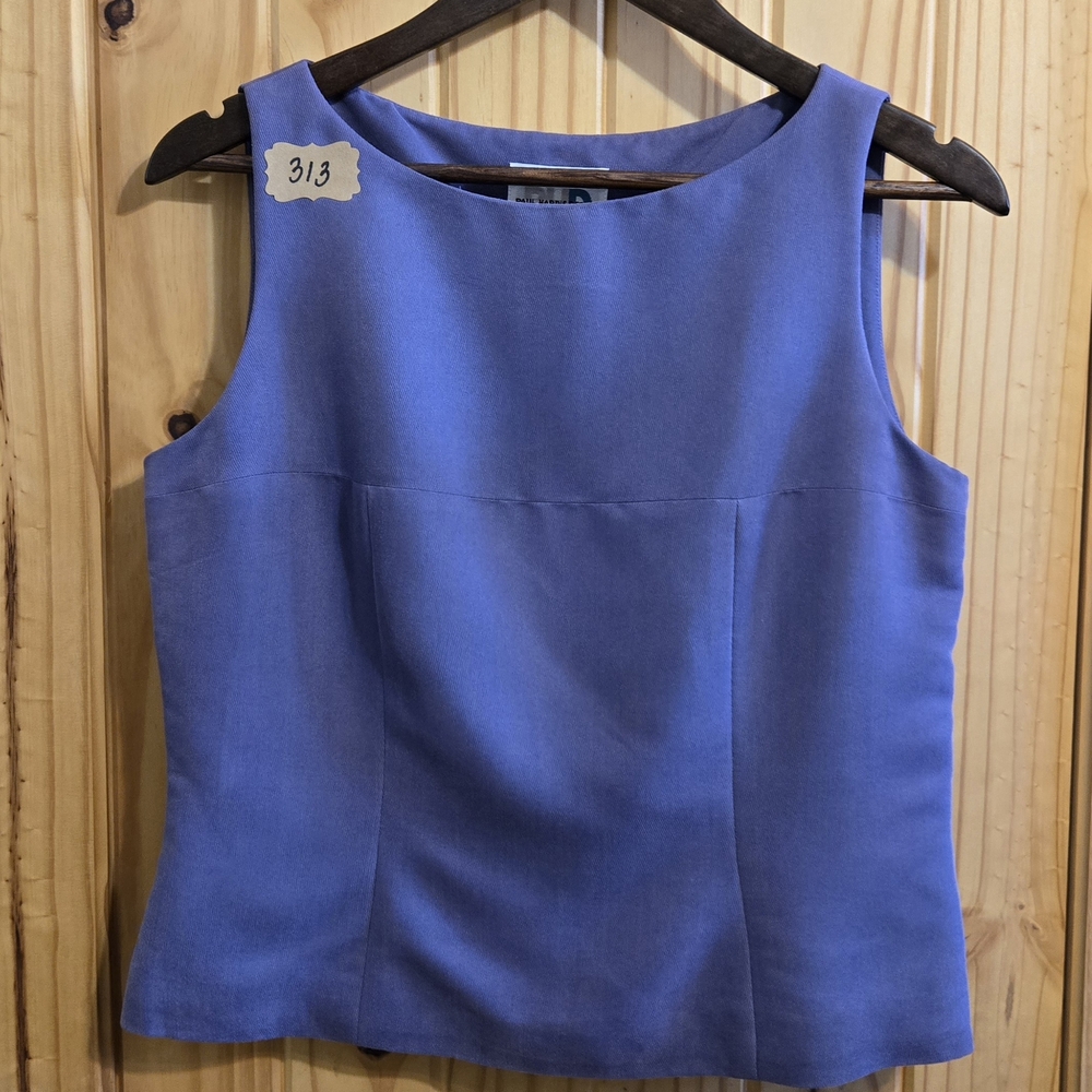 Paul Harris Design Vintage Sleeveless Top Purple Sz Med Side Zip 90s